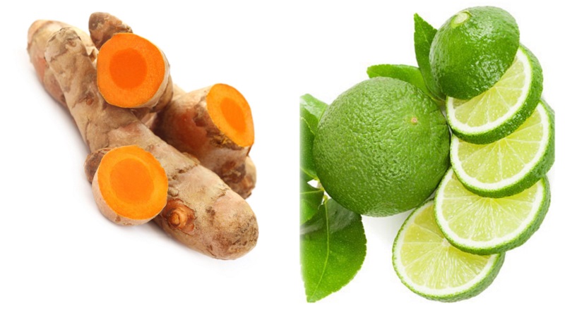 Trị mụn bằng nghệ tươi và chanh tươi