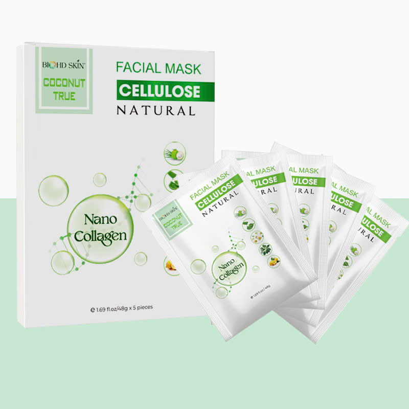 Mặt Nạ Dừa BioHDSkin - Facial Mask (Hộp 5 miếng)